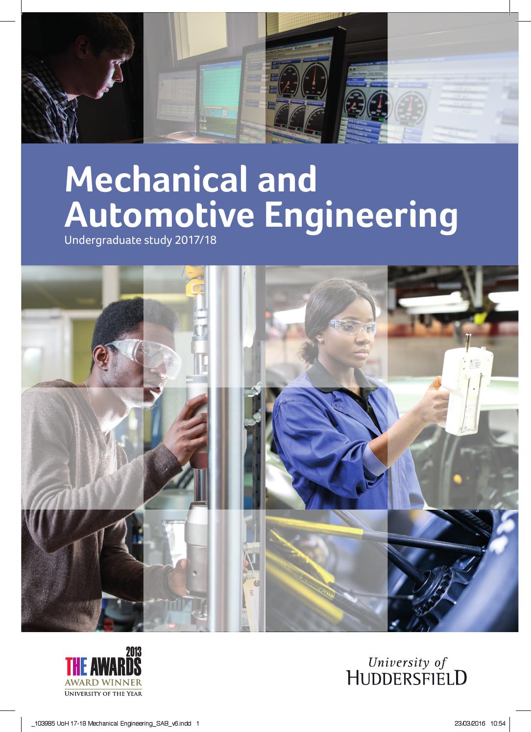 Mechanical and Automotive Engineering 2017/18 Undergraduate Guide by