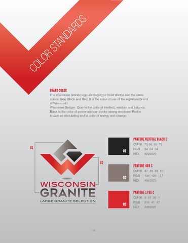 Wisconsin Granit Brand Manual 第 18 页