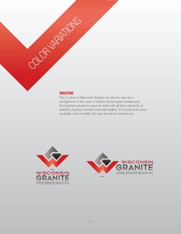 Wisconsin Granit Brand Manual 第 20 页