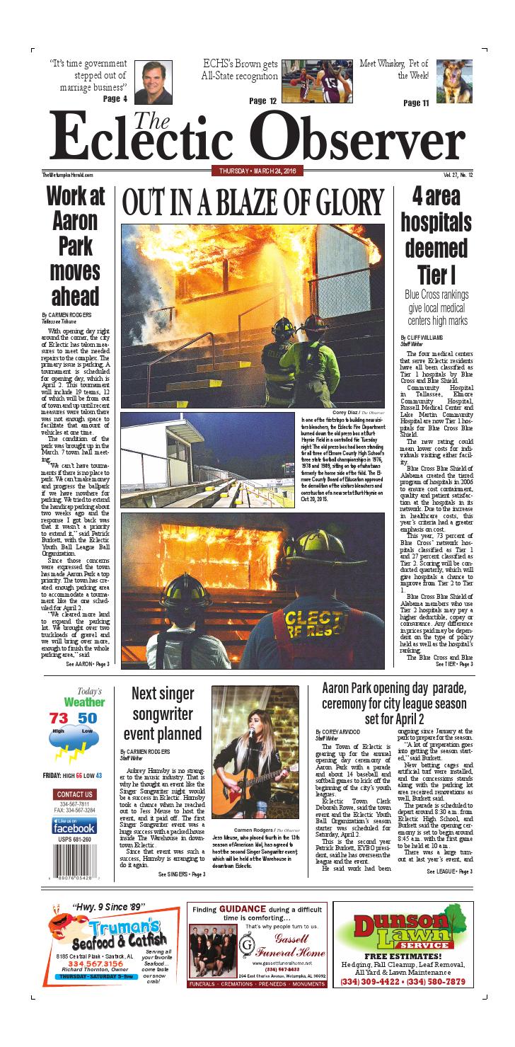 March 24 2016 Eclectic Observer by Tallapoosa Publishers Issuu