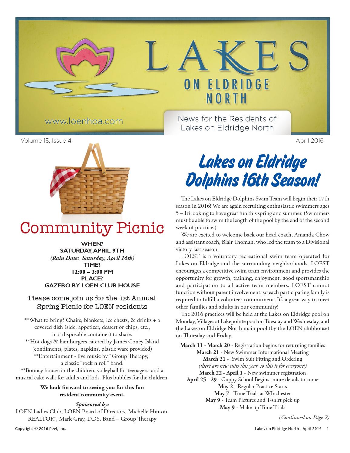 Lakes on Eldridge North April 2016 by Peel, Inc. Issuu
