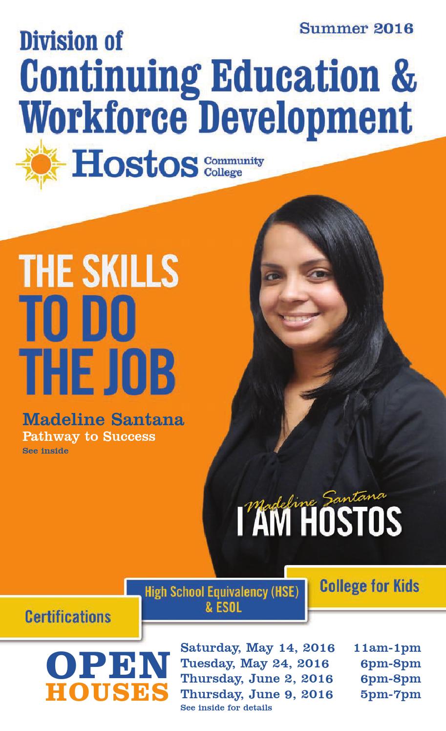 Summer 2016 Continuing Education Catalog by Hostos