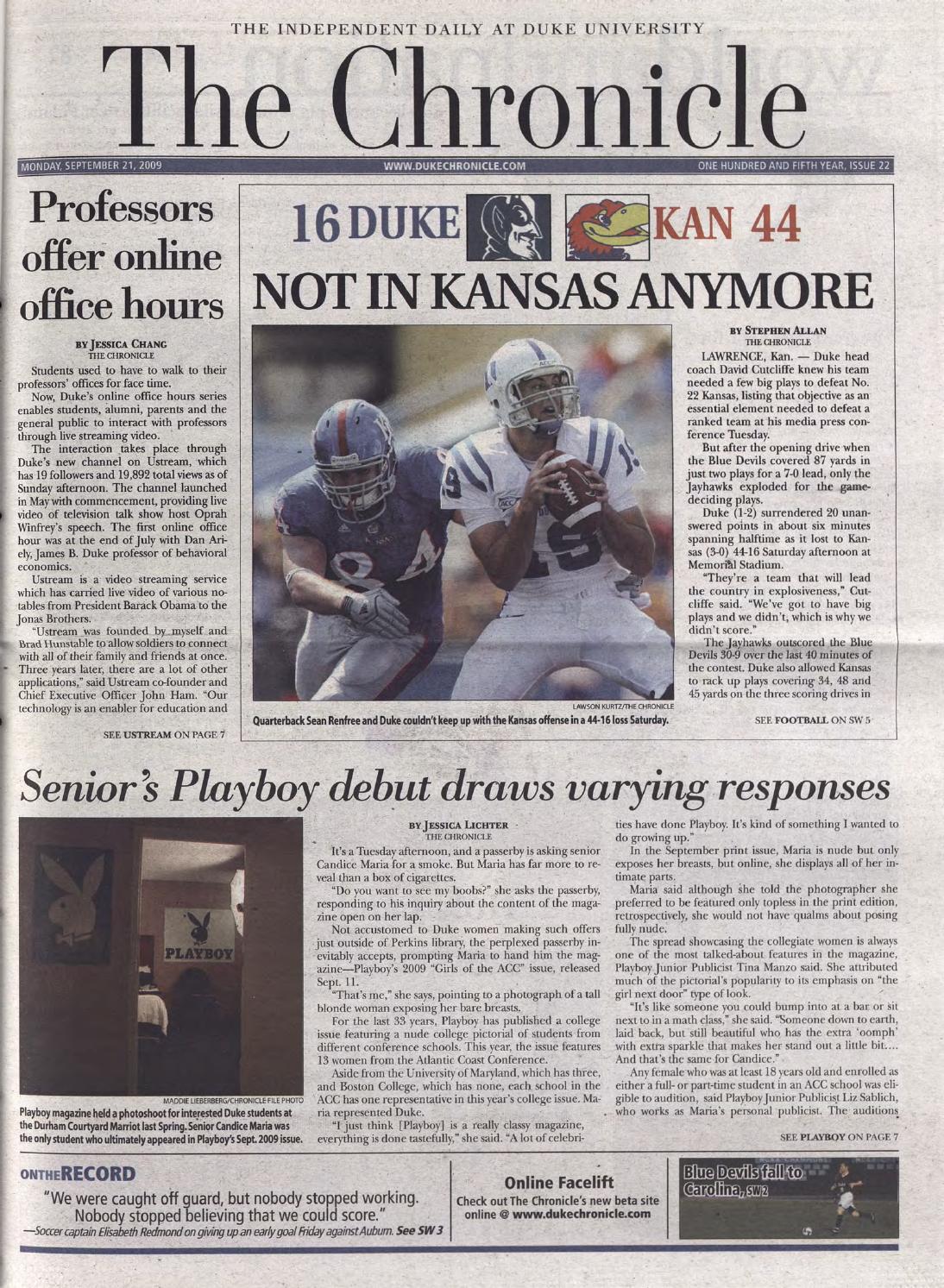 September 21, 2009 by Duke Chronicle Print Archives Issuu