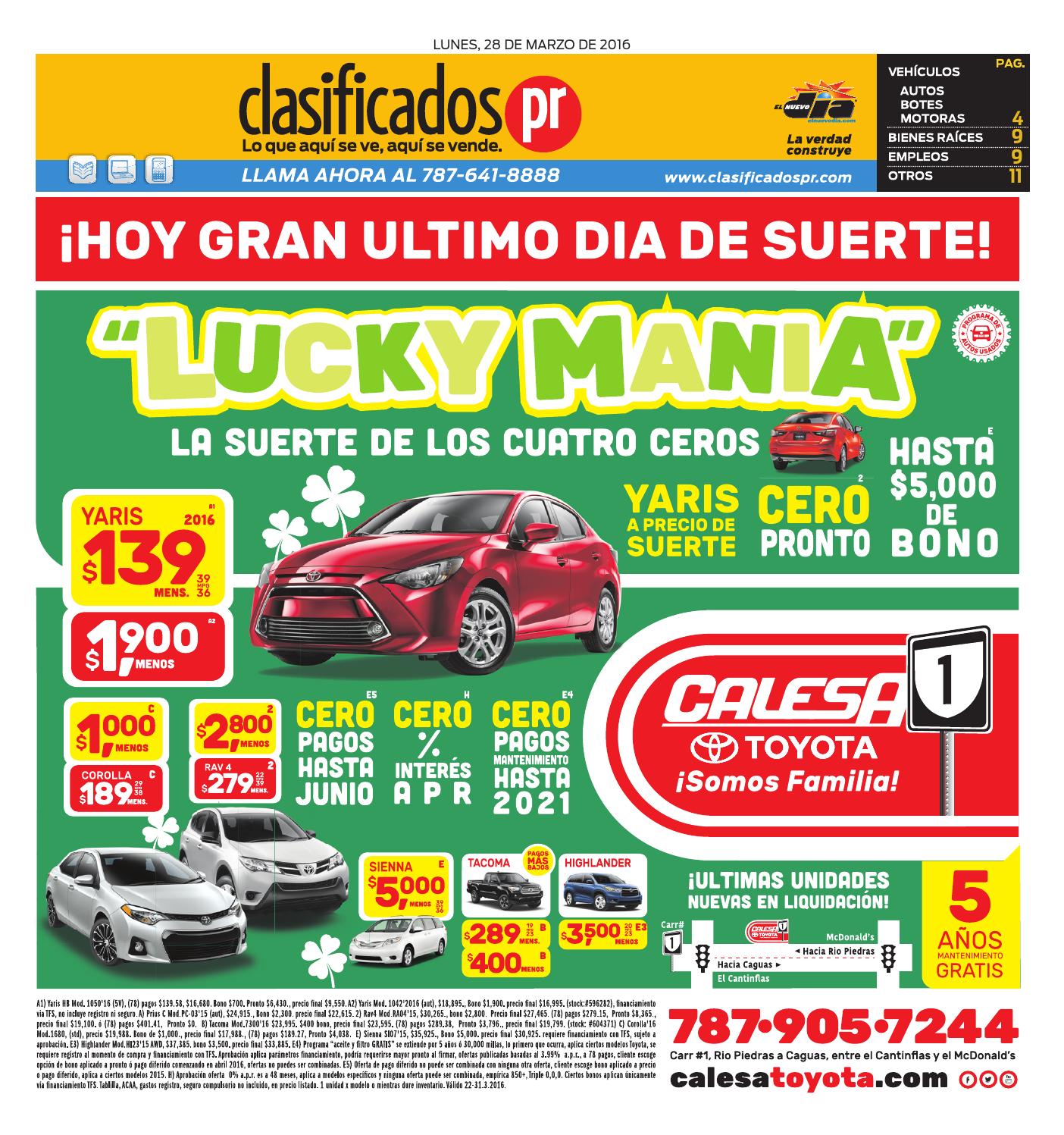 ClasificadosPR 03 28 2016 by Issuu