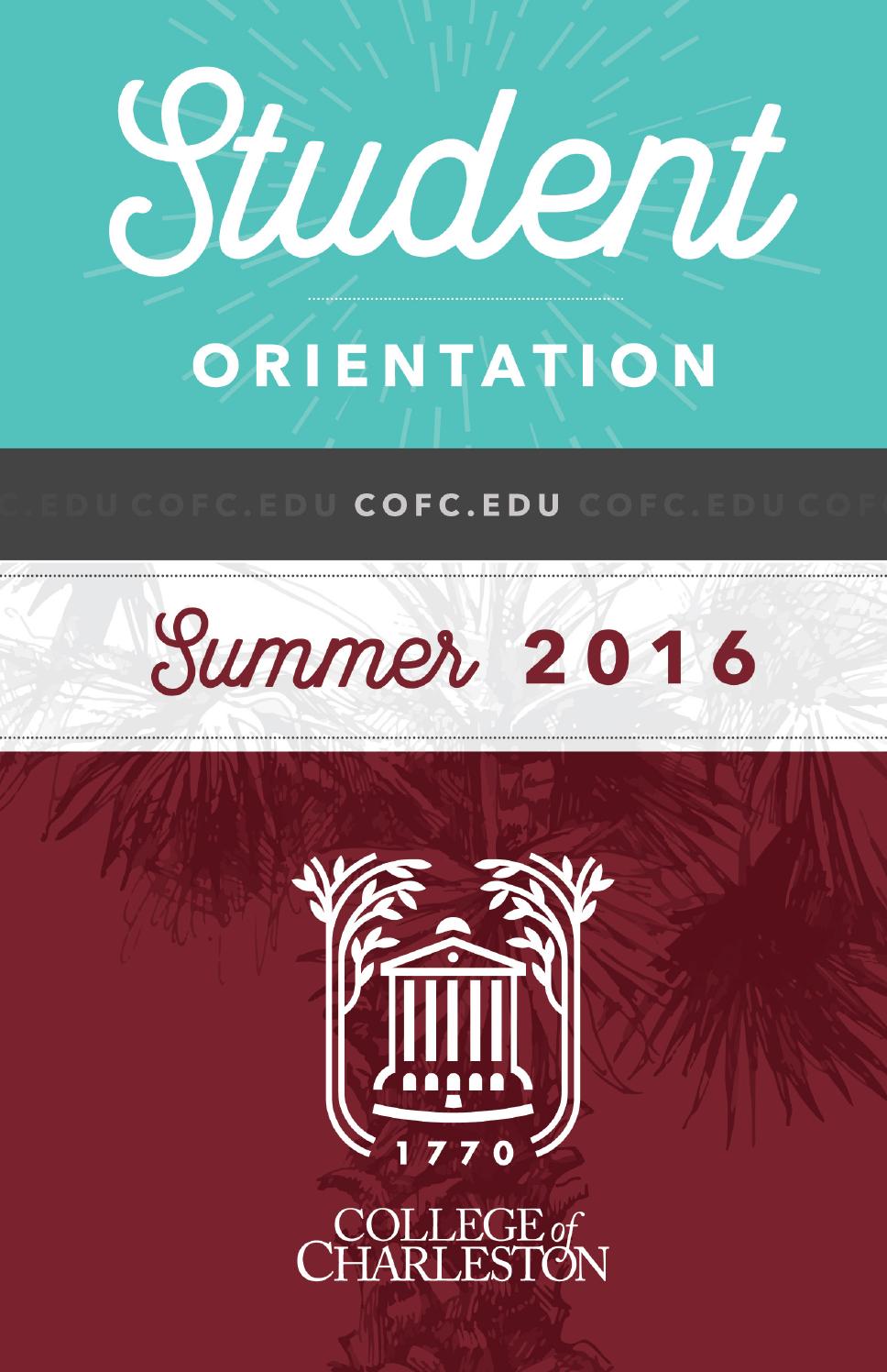 College of Charleston Student Orientation Information Booklet by