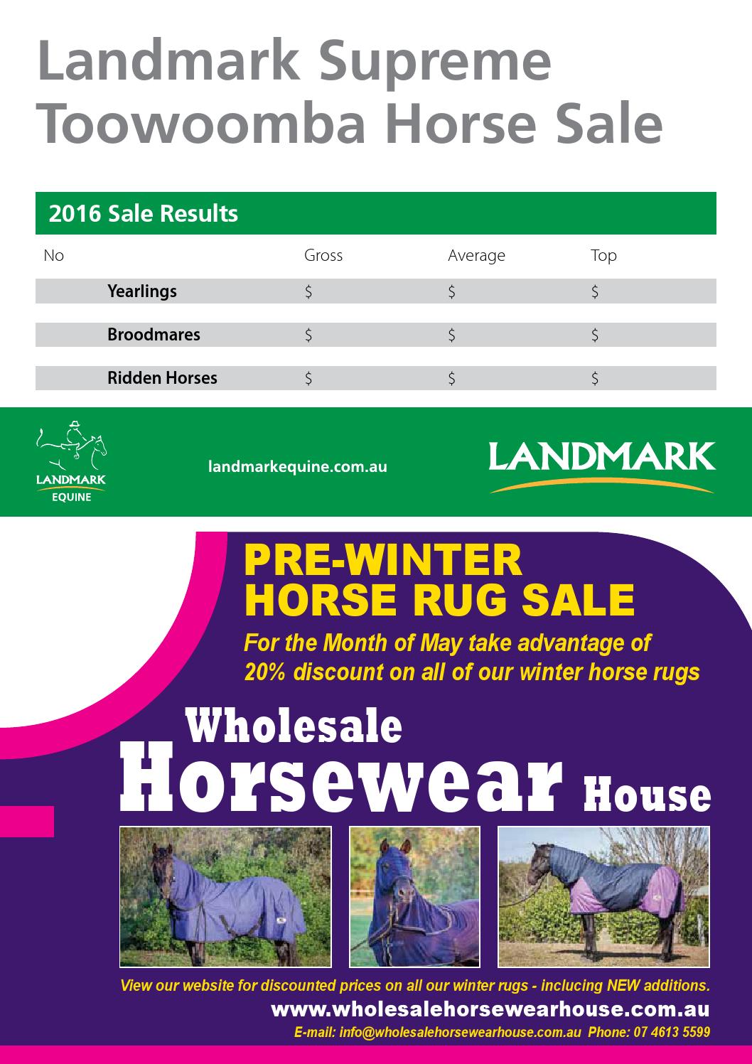 2016 Landmark Supreme Toowoomba Horse Sale by Rural Design Studio Issuu