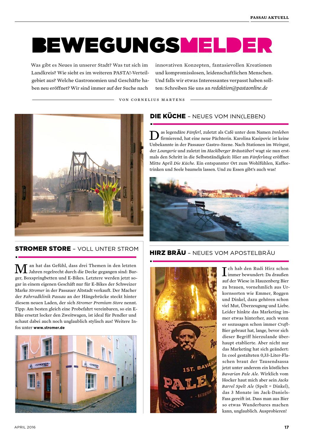 PASTA! April 2016 - HEIMAT by Pasta! Passauer Stadtmagazin für ... PASTA! April 2016 - HEIMAT by Pasta! Passauer Stadtmagazin für ...