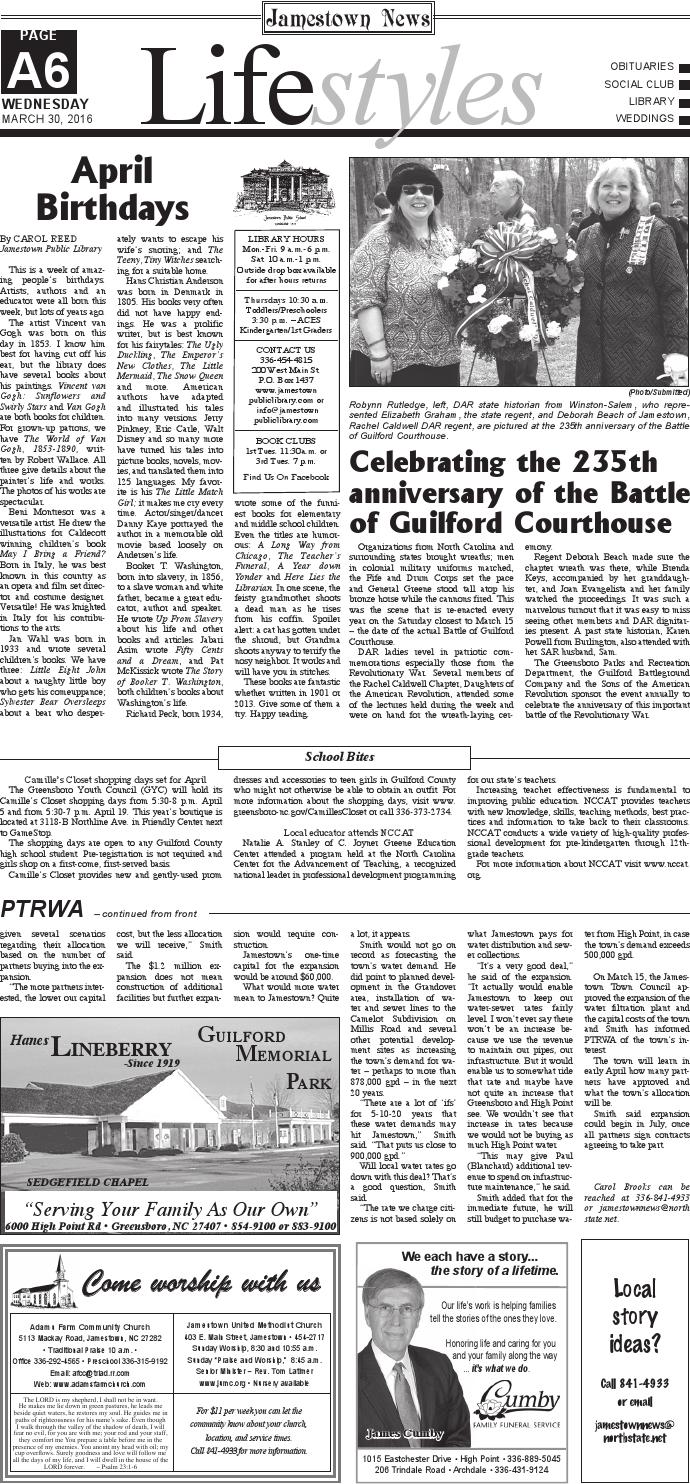 Jamestown news 3 30 16 by Jamestown News Issuu