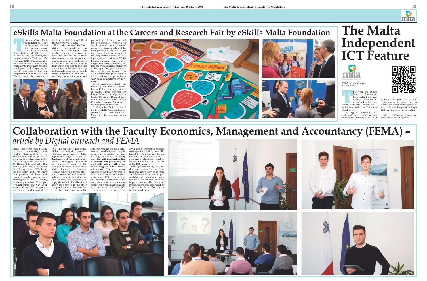 The Malta Independent MITA Feature 10th March 2016 by MITA Issuu