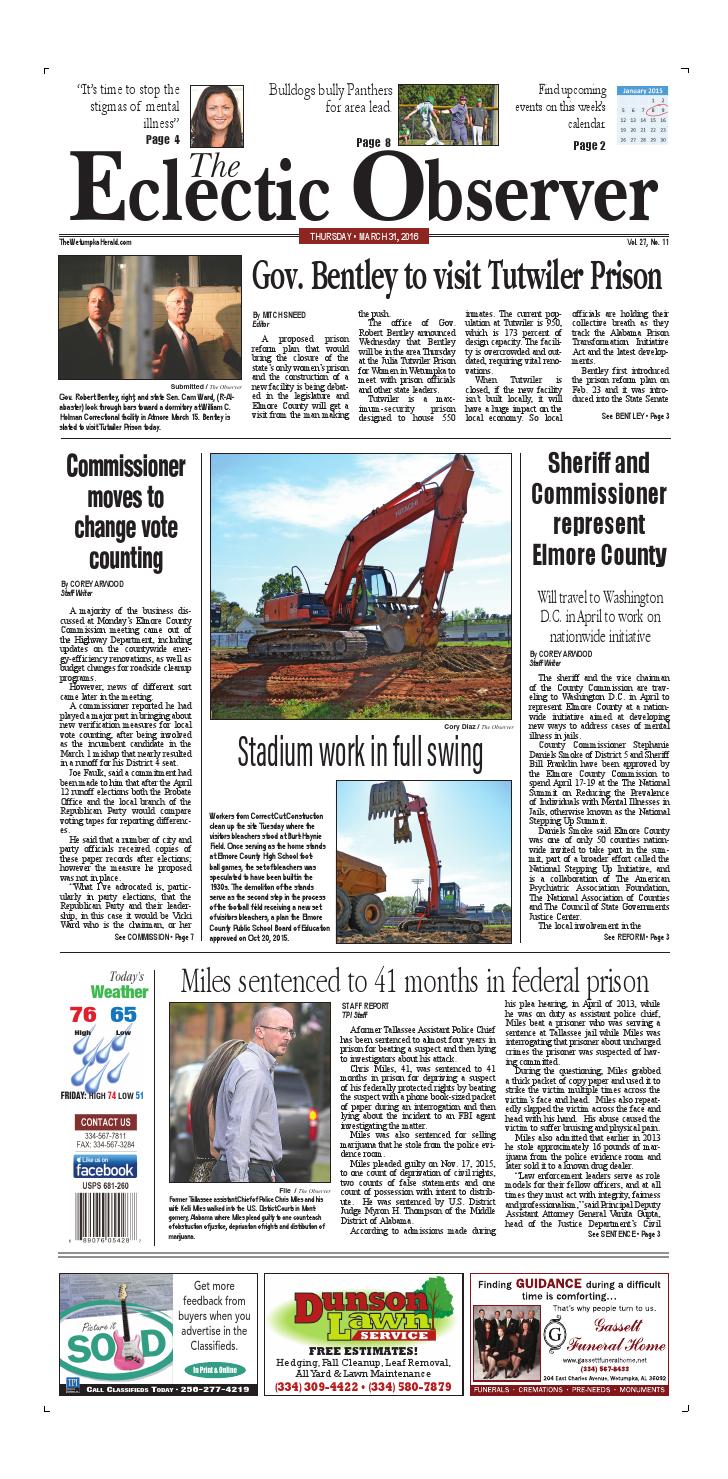 March 31, 2016 Eclectic Observer by Tallapoosa Publishers Issuu