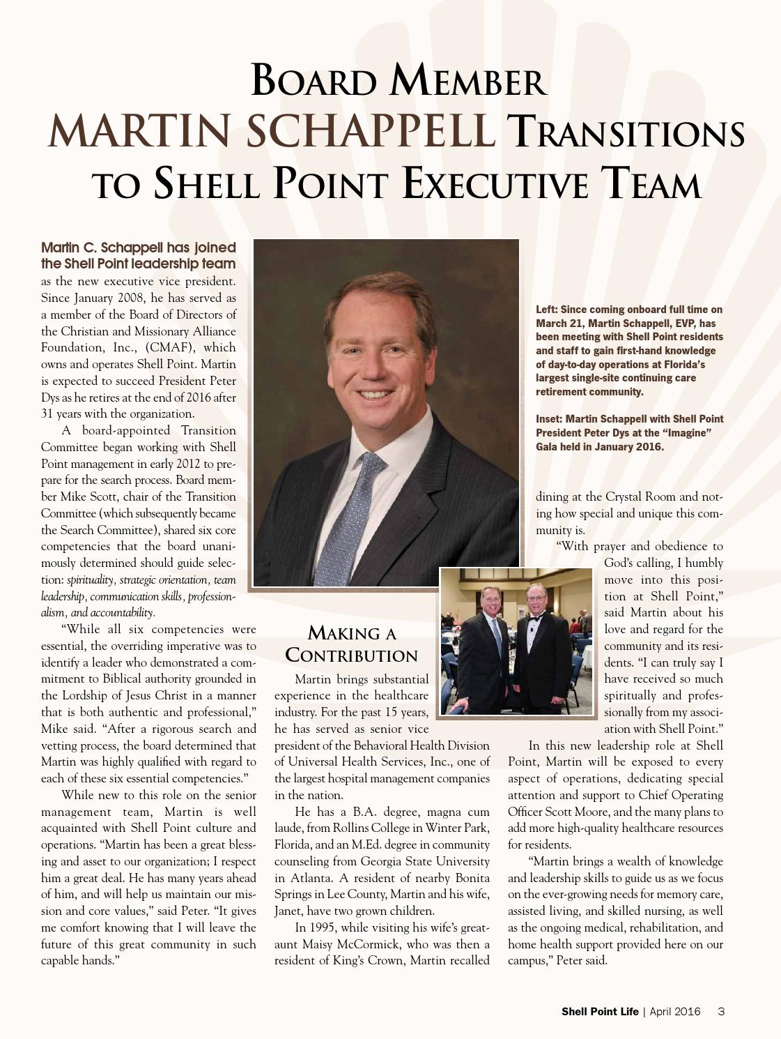 Shell Point Life April 2016 by Shell Point Retirement Community Issuu