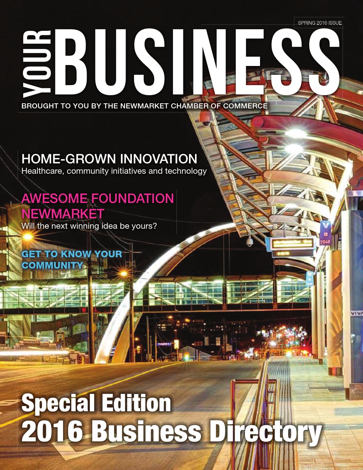 Your Business - Spring 2016 Directory Issue by Newmarket Chamber of ...