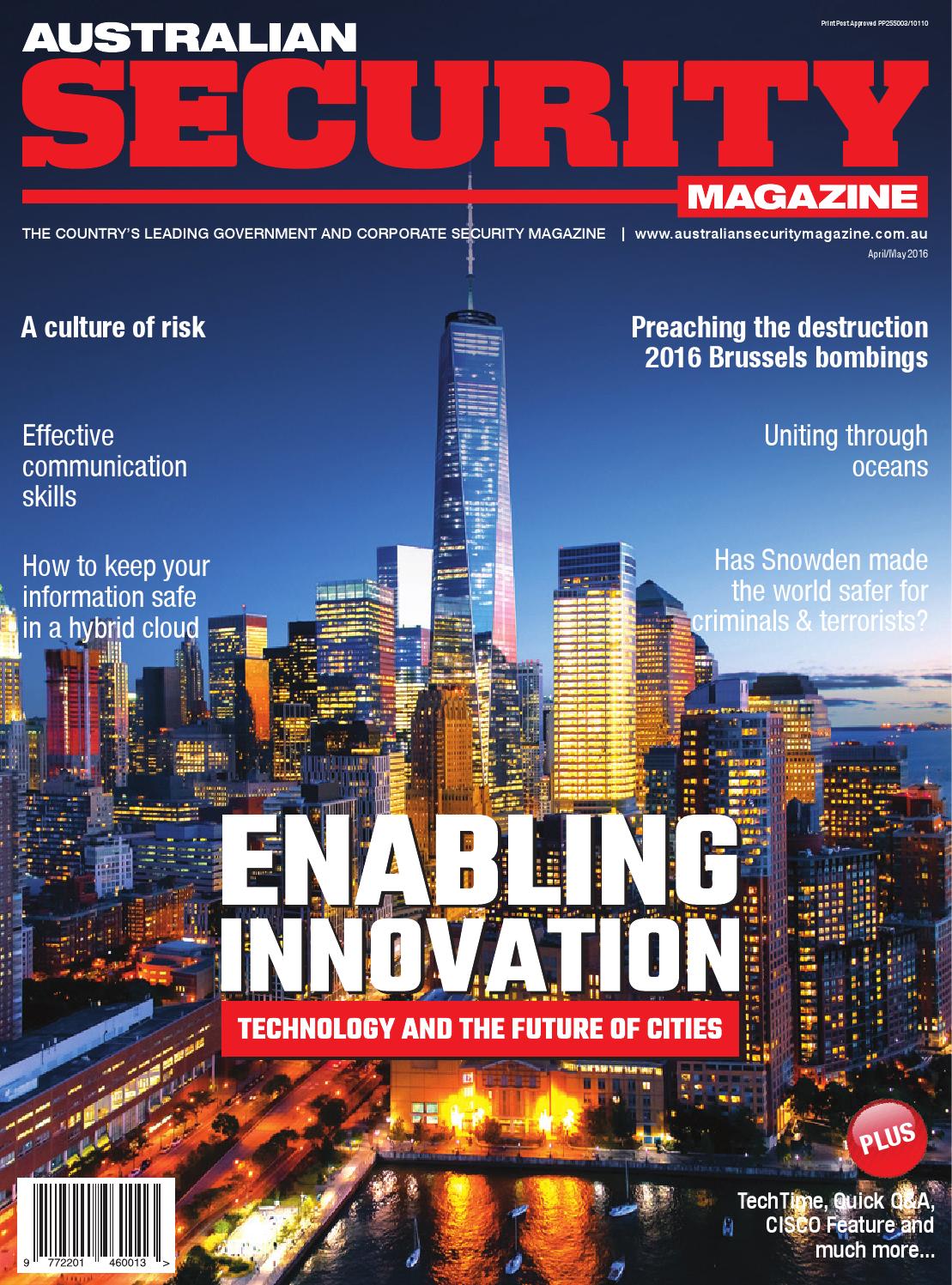 Australian Security Magazine, Apr/May 2016 by MySecurity Marketplace