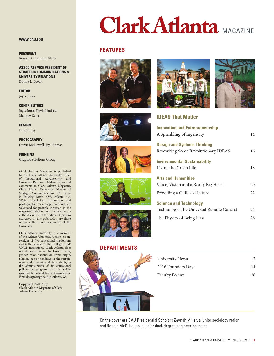 Clark Atlanta Magazine Spring '16 by Clark Atlanta University Issuu
