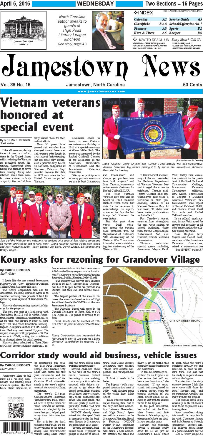 Jamestown news 4 6 16 by Jamestown News Issuu