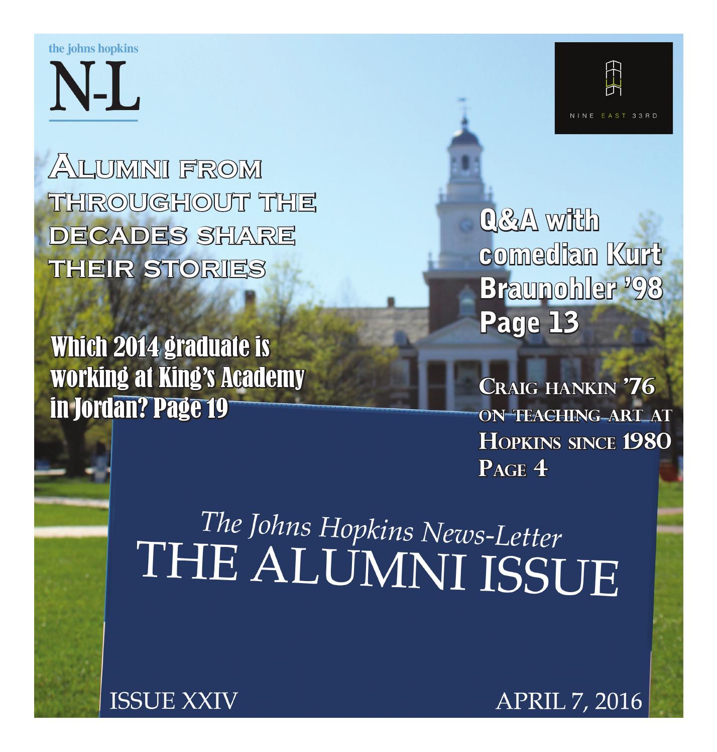 The Alumni Issue by The Johns Hopkins NewsLetter Issuu