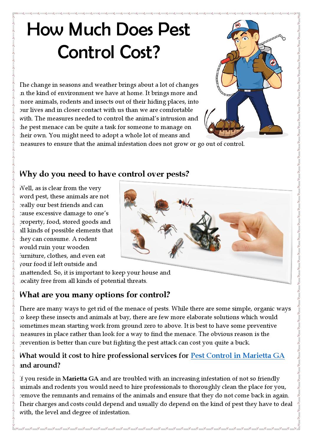 How Much Does Pest Control Cost? by Urbanwildlifecontrol Issuu