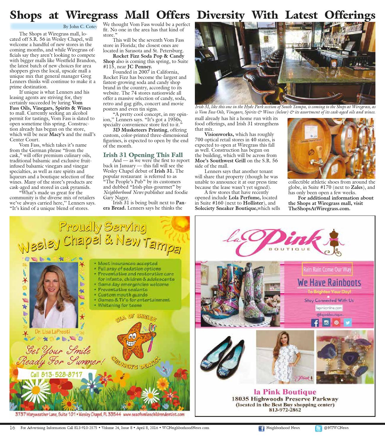 wesley chapel neighborhood news volume 24 issue 8 april 8 2016 vision works wiregrass mall