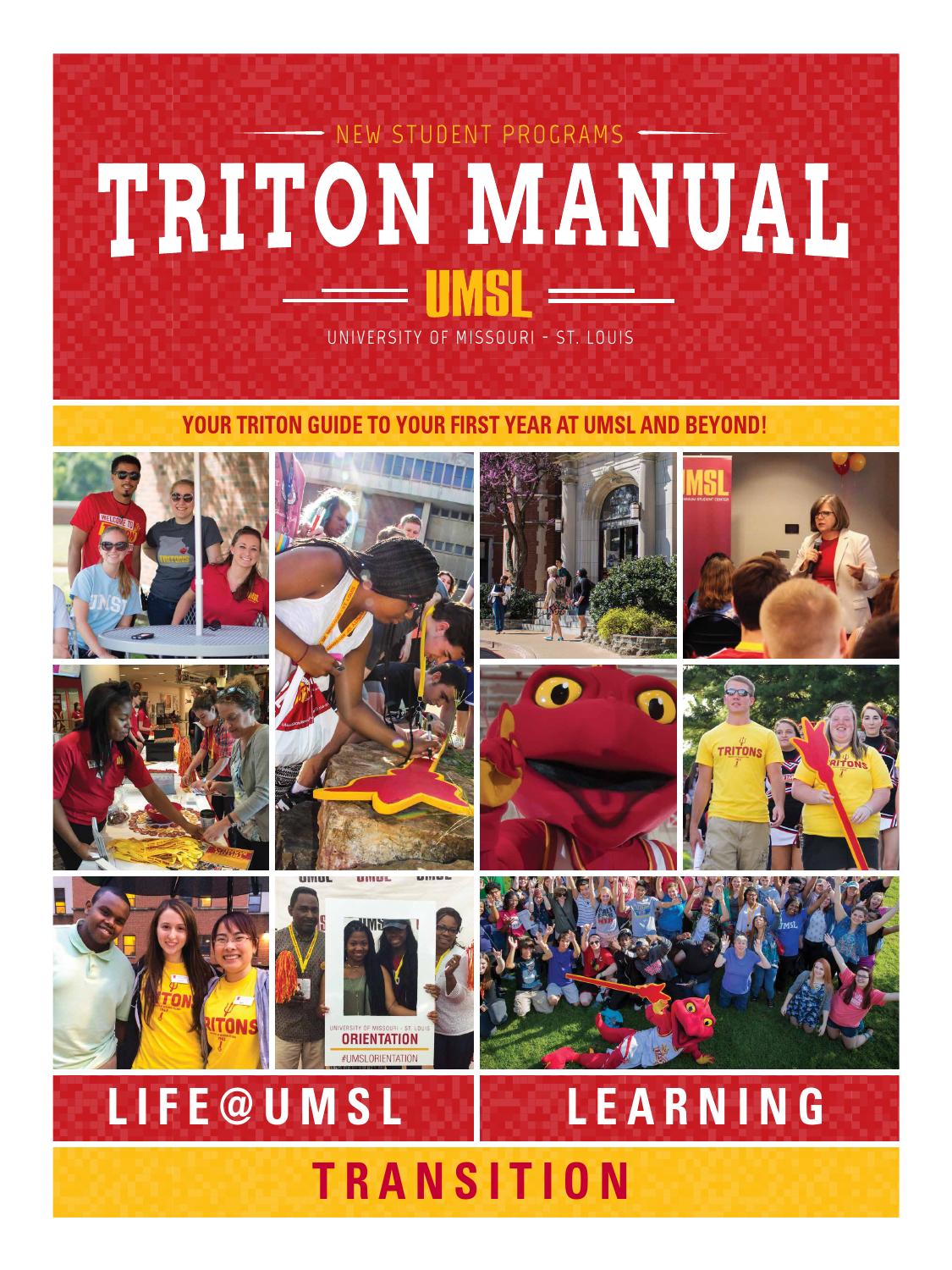 Triton Manual 2016 by UMSL New Student Programs Issuu