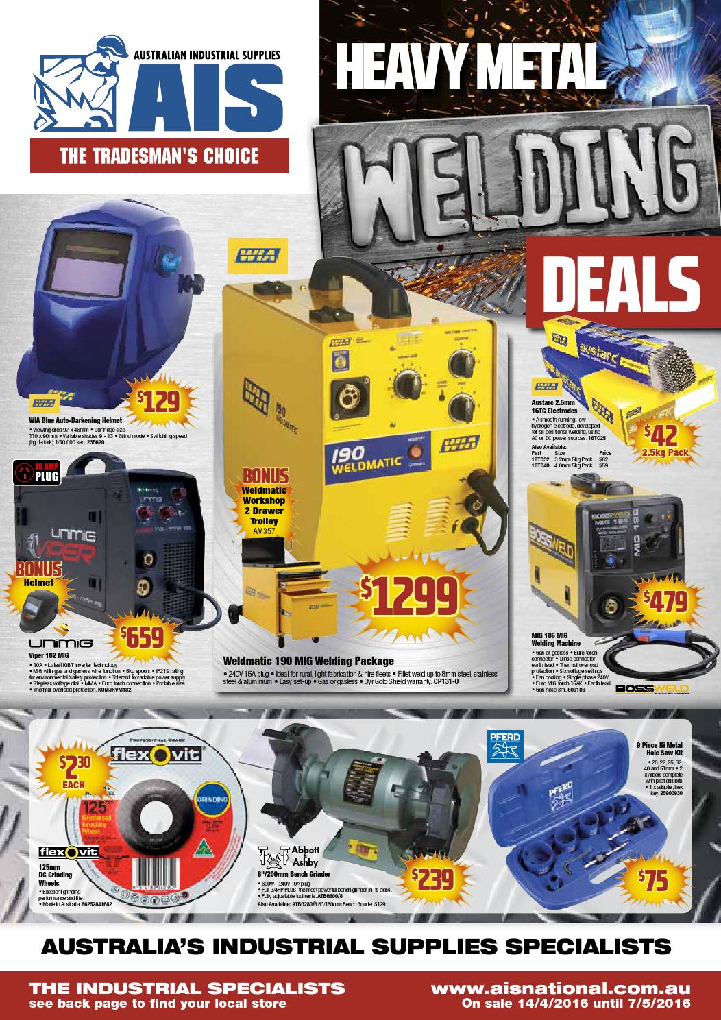 Australian Industrial Supplies Heavy Metal Welding Deals Flyer by