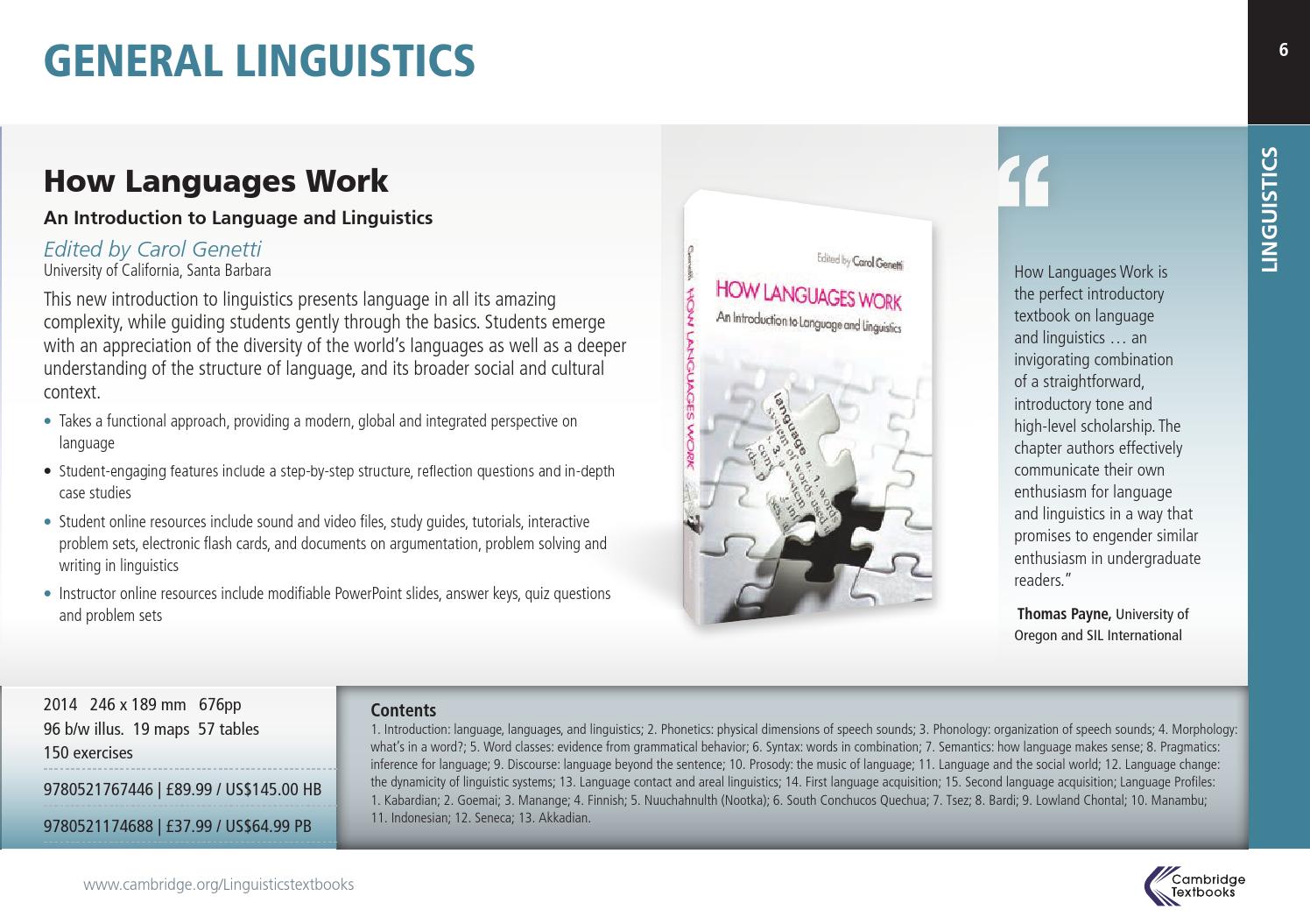 How Languages Work An Introduction to Language and Linguistics