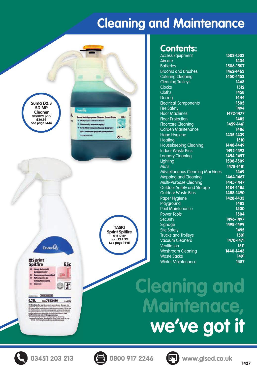 GLS Catalogue 2016/17 Cleaning and Maintenance by Findel Ltd Issuu