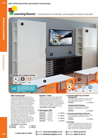 Findel Ltd AtoZ 目录 2016/17 - Classroom 家具 第 10 页