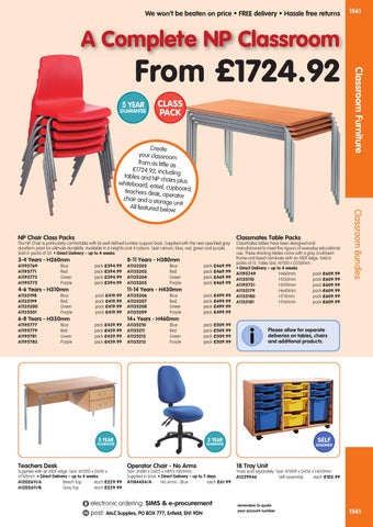 Findel Ltd AtoZ 目录 2016/17 - Classroom 家具 第 19 页