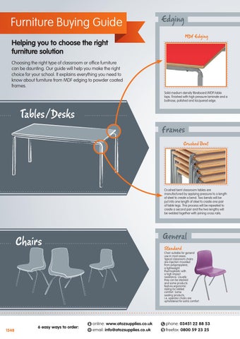 Findel Ltd AtoZ 目录 2016/17 - Classroom 家具 第 6 页