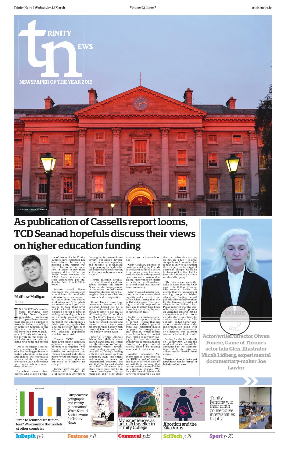 Trinity News Vol. 62, Issue 7 by Trinity News Issuu