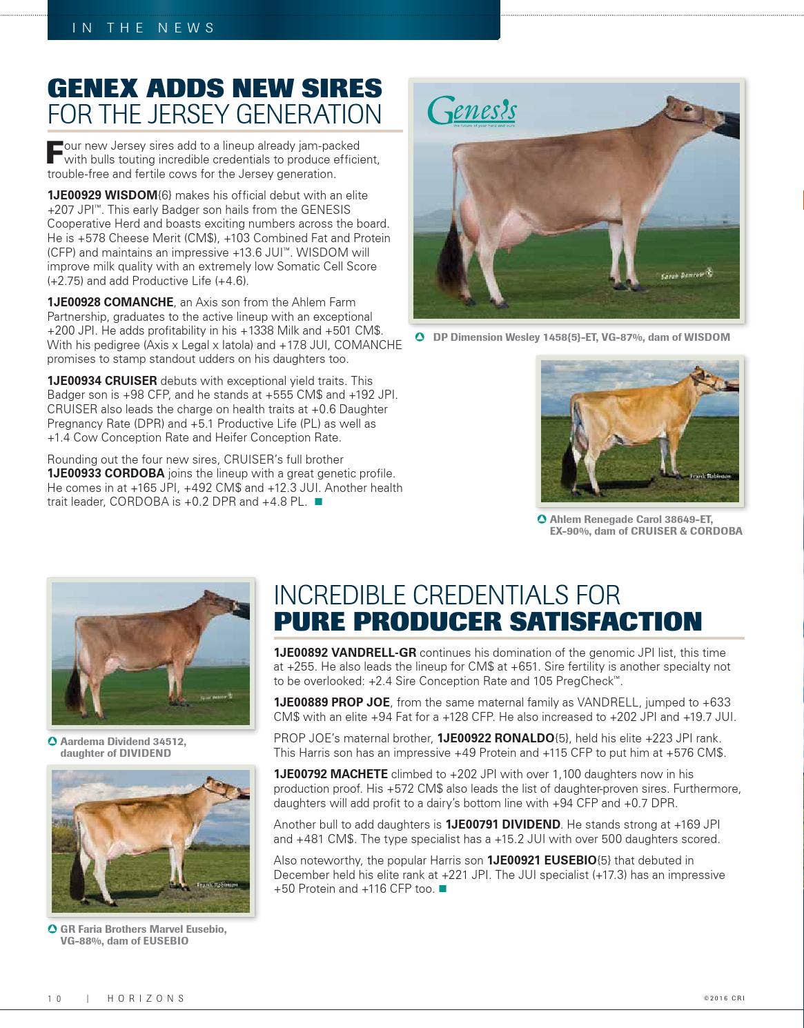 Genex Dairy HORIZONS by GENEX Issuu