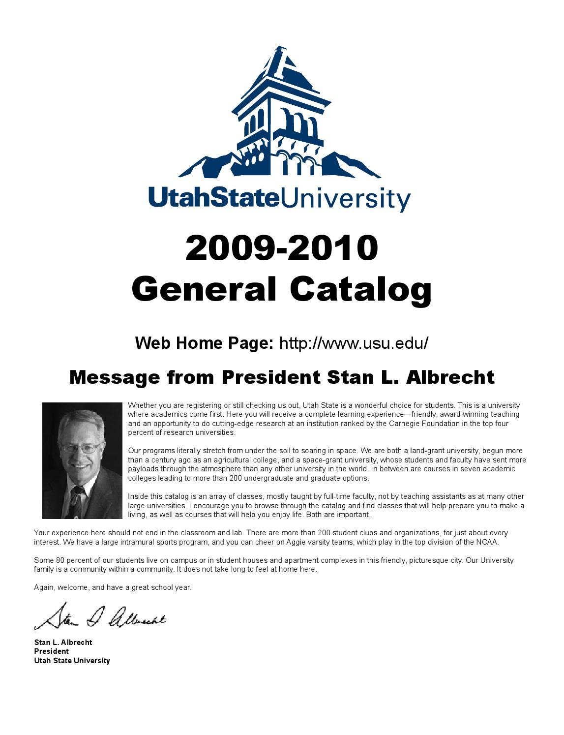 General Catalog 20092010, Intro by USU Libraries Issuu