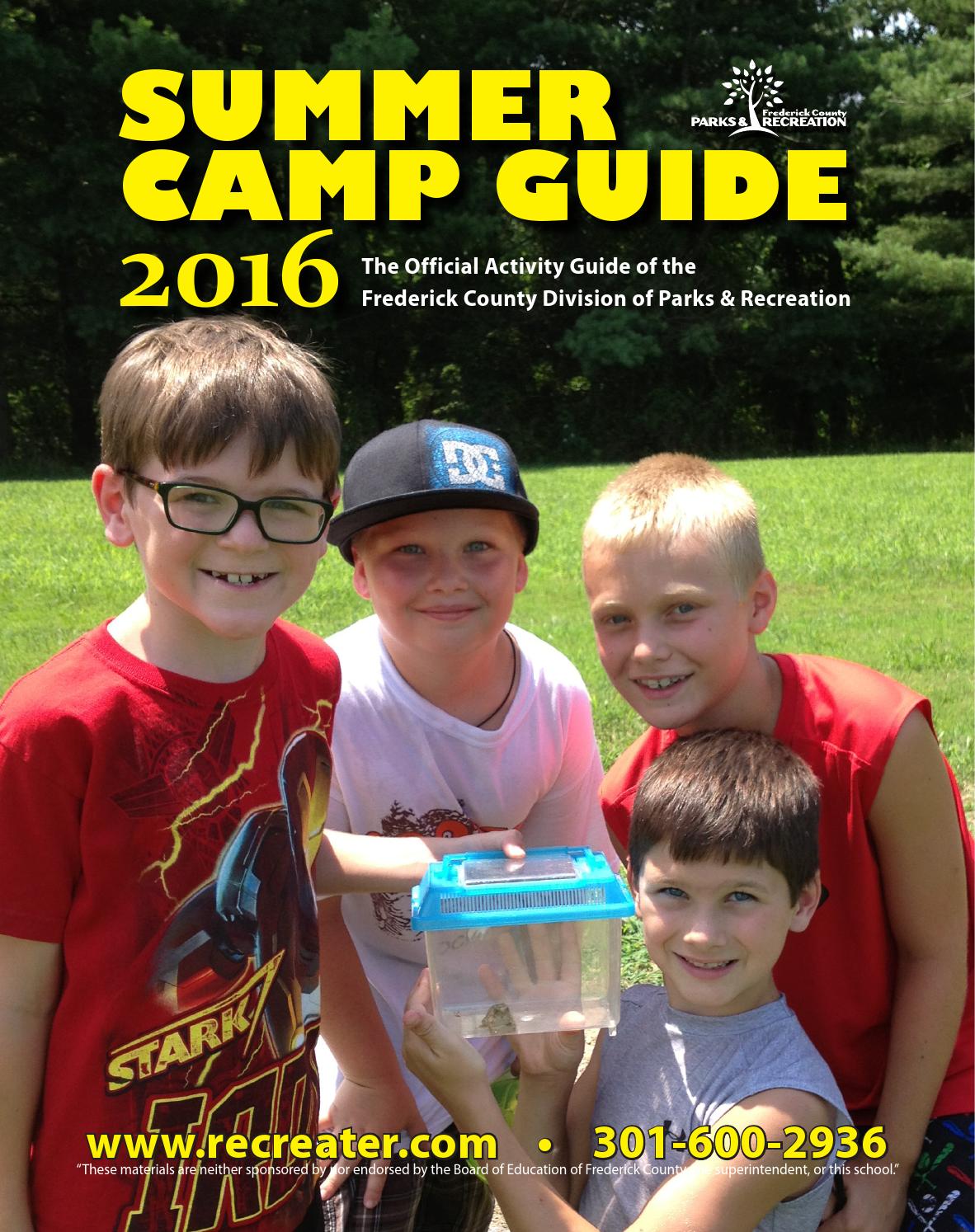 Summer Camp Guide 2016 by Frederick County Parks and Recreation Issuu