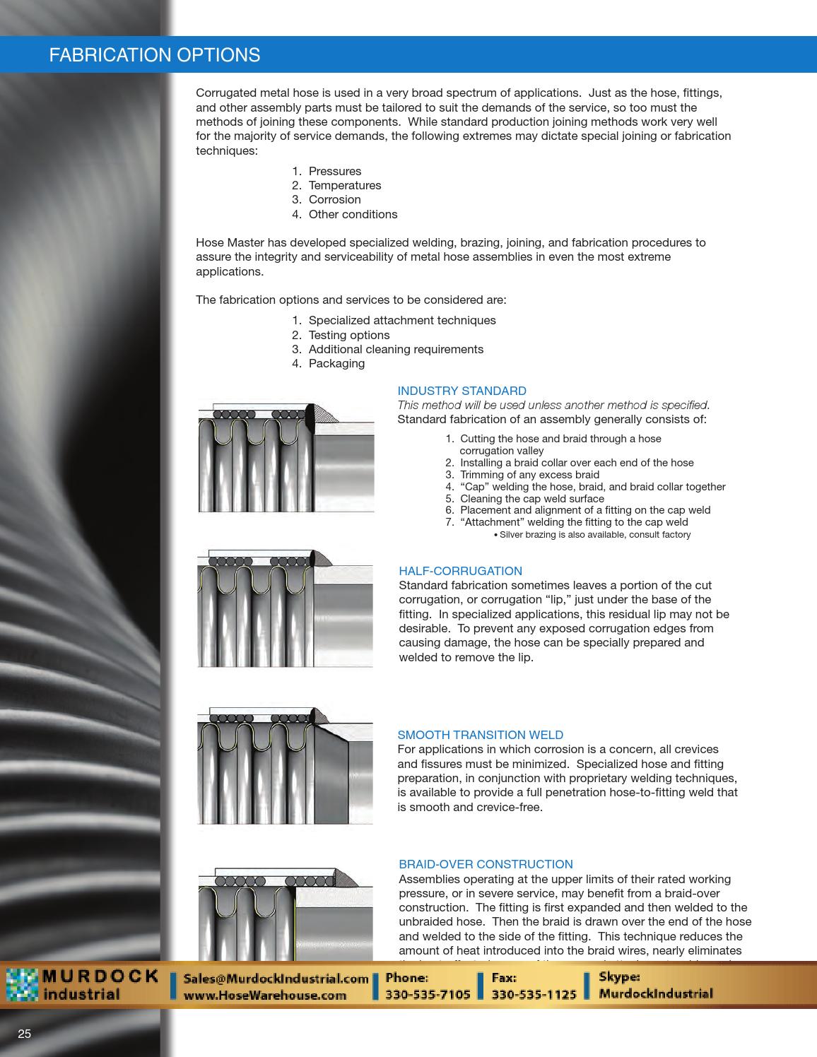 Hosemaster corrugated metal hose assemblies catalog 1150527 rev 16 lr