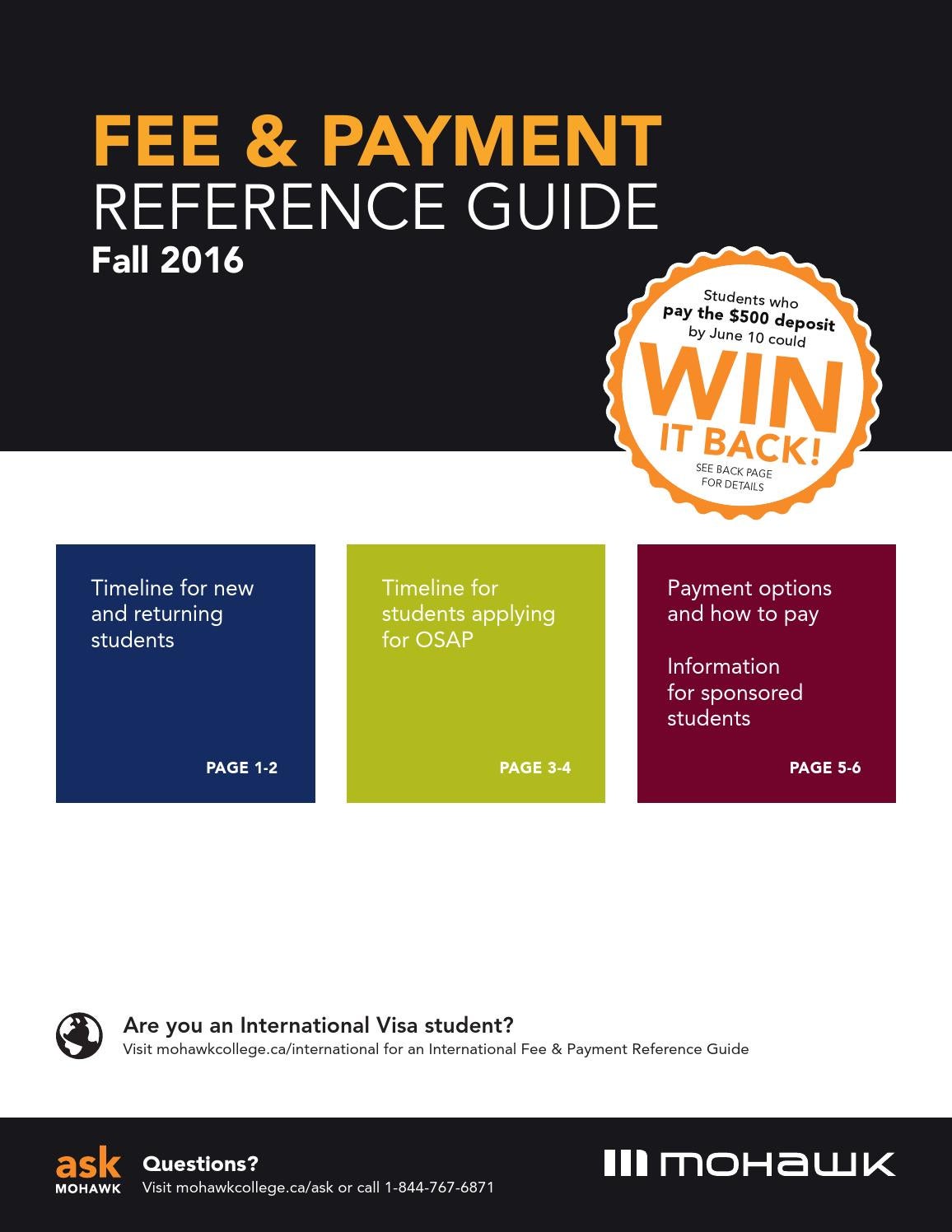 Fee and Payment Reference Guide by Mohawk College Issuu