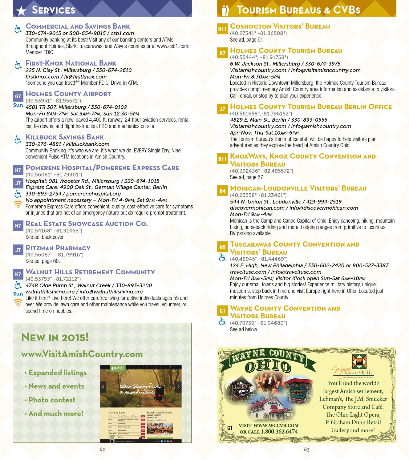 2016 Holmes County Map and Visitors' Guide (Amish Country Ohio) by Kurt Kleidon Issuu