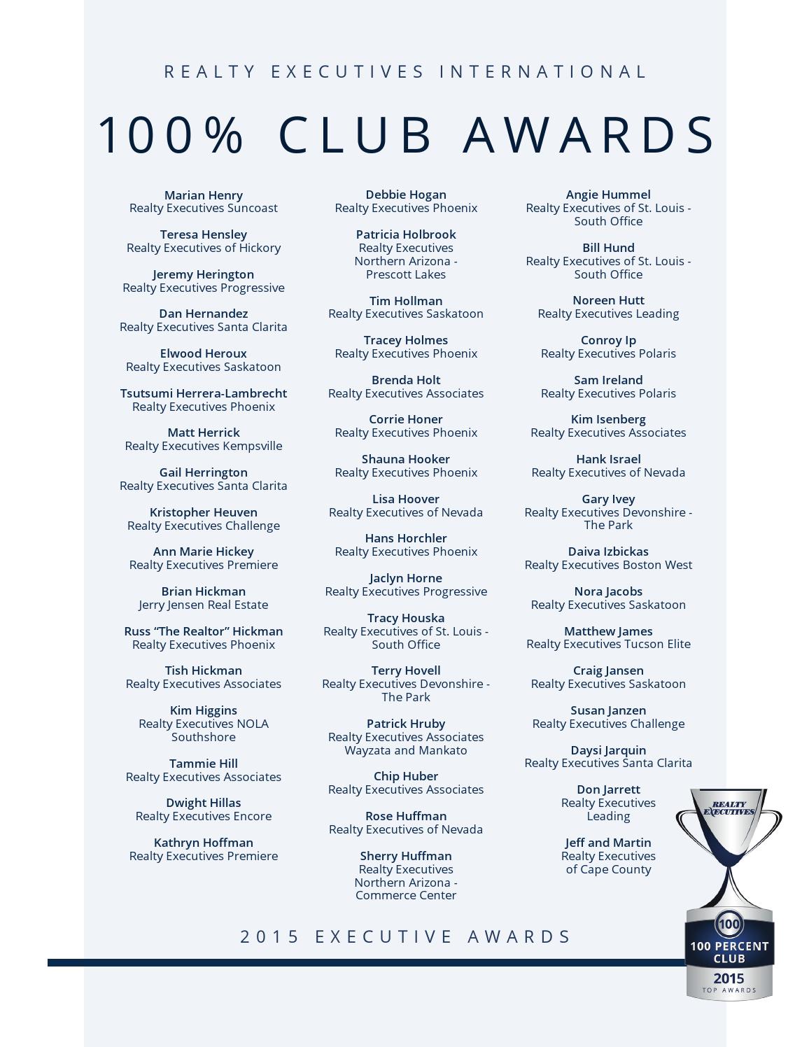 2017 Realty Executives Top Awards By International 2017 Realty Executives Top Awards By International Issuu