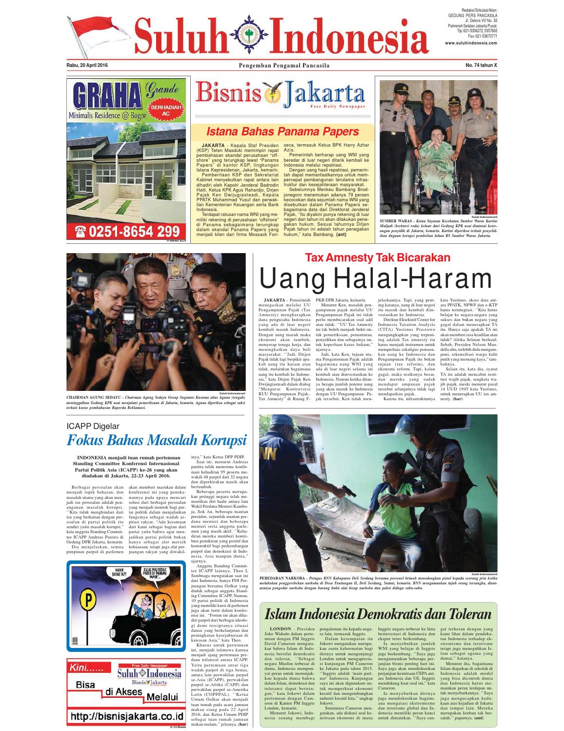 Edisi 20 April 2016 Suluh Indonesia By E Paper Kmb Issuu<script async src=