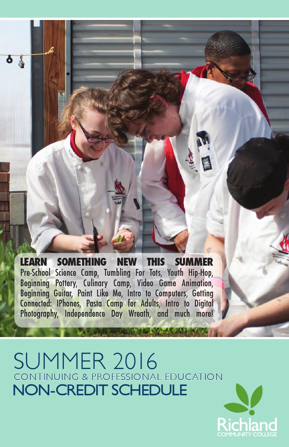 Richland Community College 2016 Summer CPED Schedule By Richland Richland Community College 2016 Summer CPED Schedule By Richland