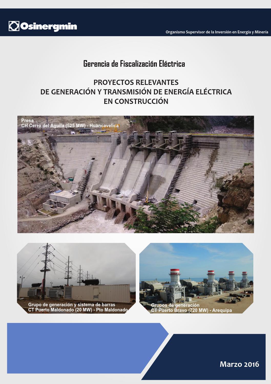 Proyectos relevantes de generación y transmisión de energía eléctrica ...