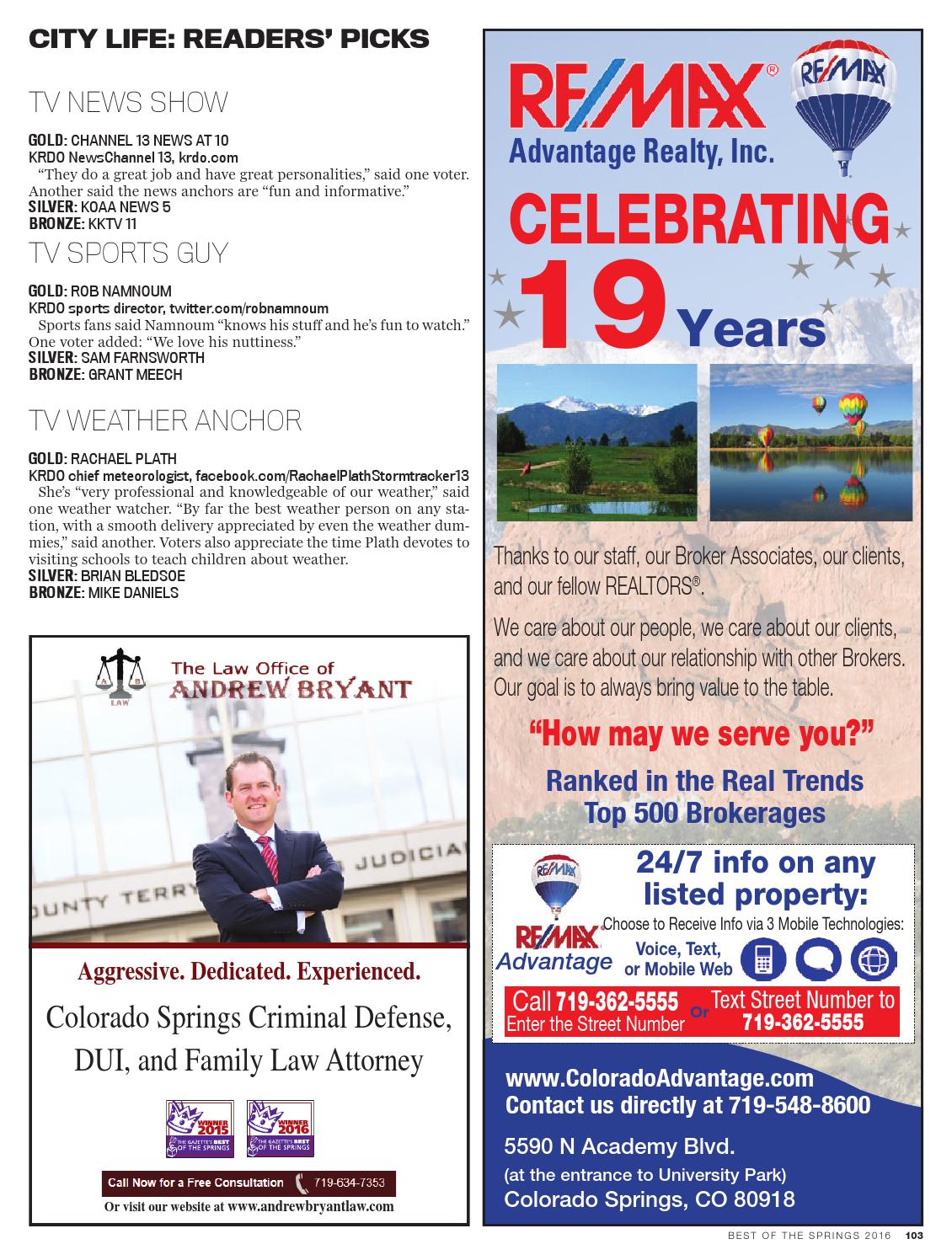 Best of the Springs 2016 by Colorado Springs Gazette, LLC Issuu