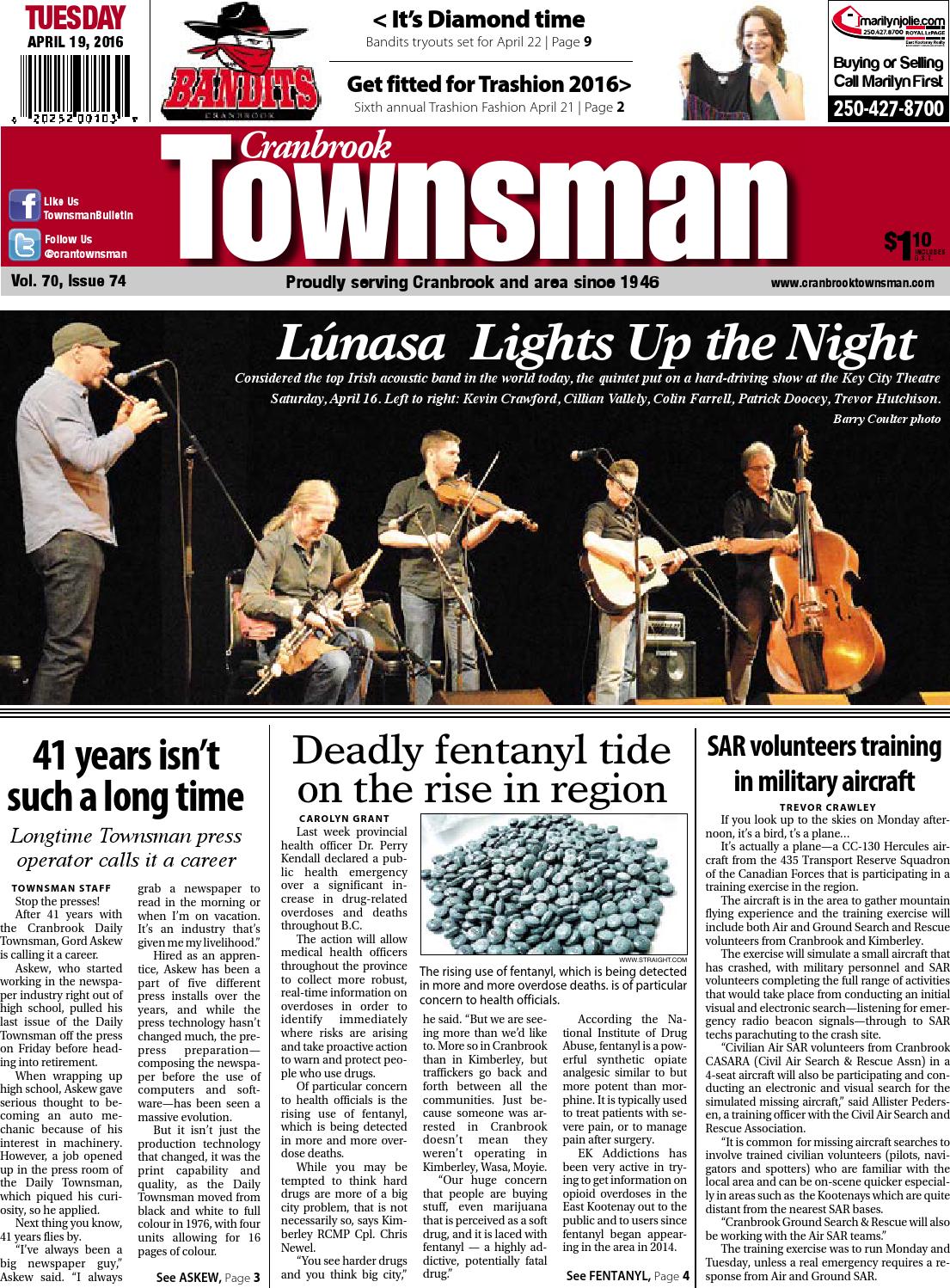 Cranbrook Daily Townsman April 19 2016 By Black Press