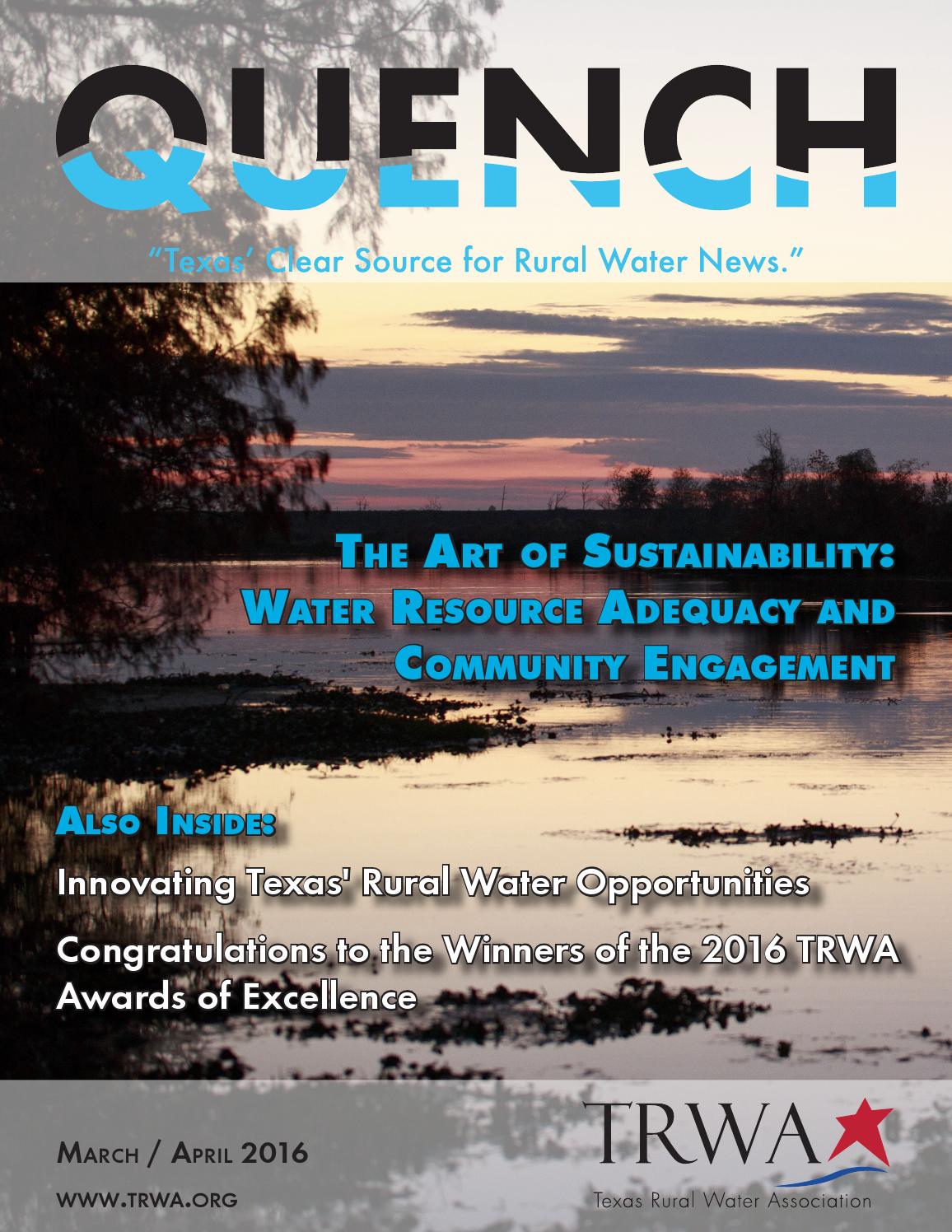 Quench, March/April 2016 by Texas Rural Water Association Issuu