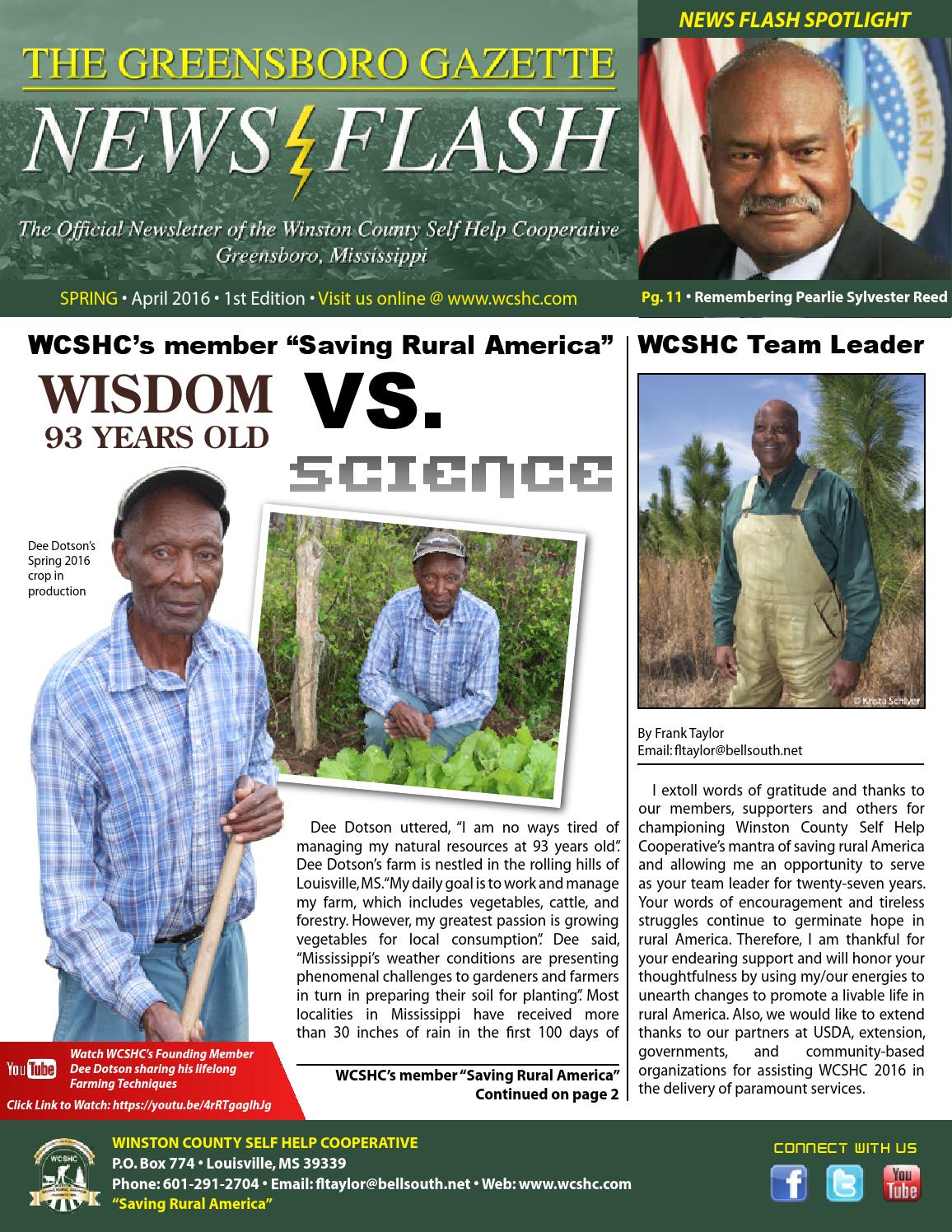 Greensboro gazette news flash 1st edition april 2016 by Frank Taylor