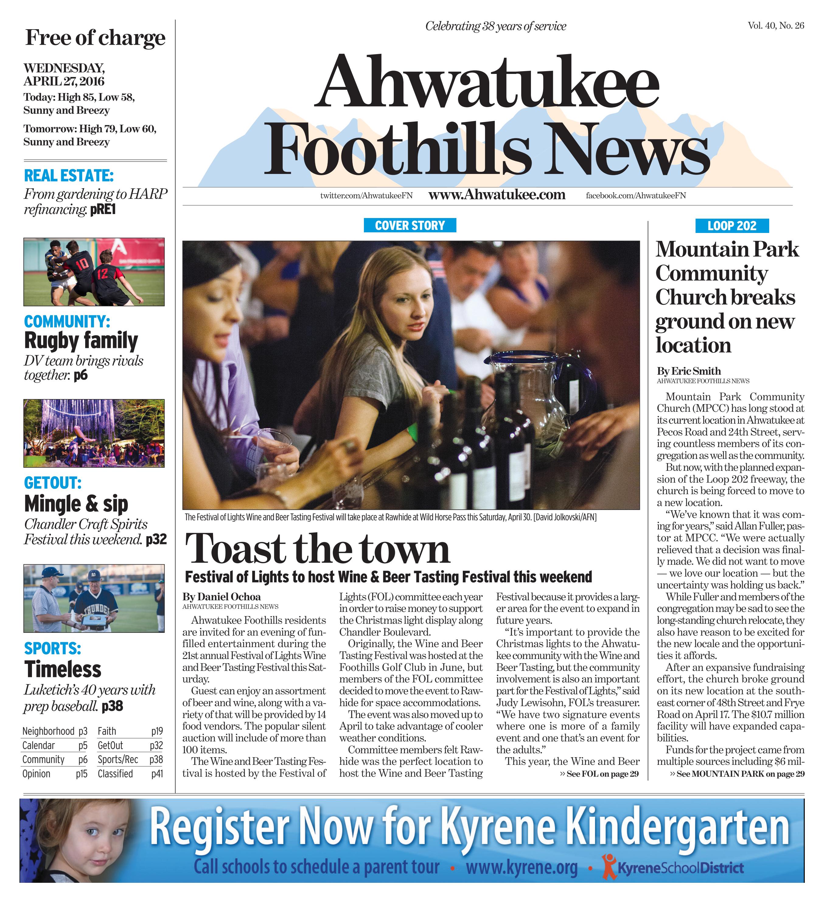 Ahwatukee Foothills News April 27, 2016 by Times Media Group Issuu