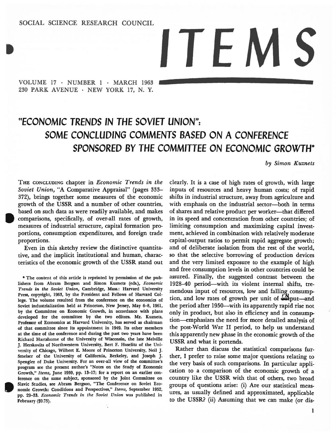 Items Vol 17 No 1 1963 By Ssrc S Items Issues Issuu