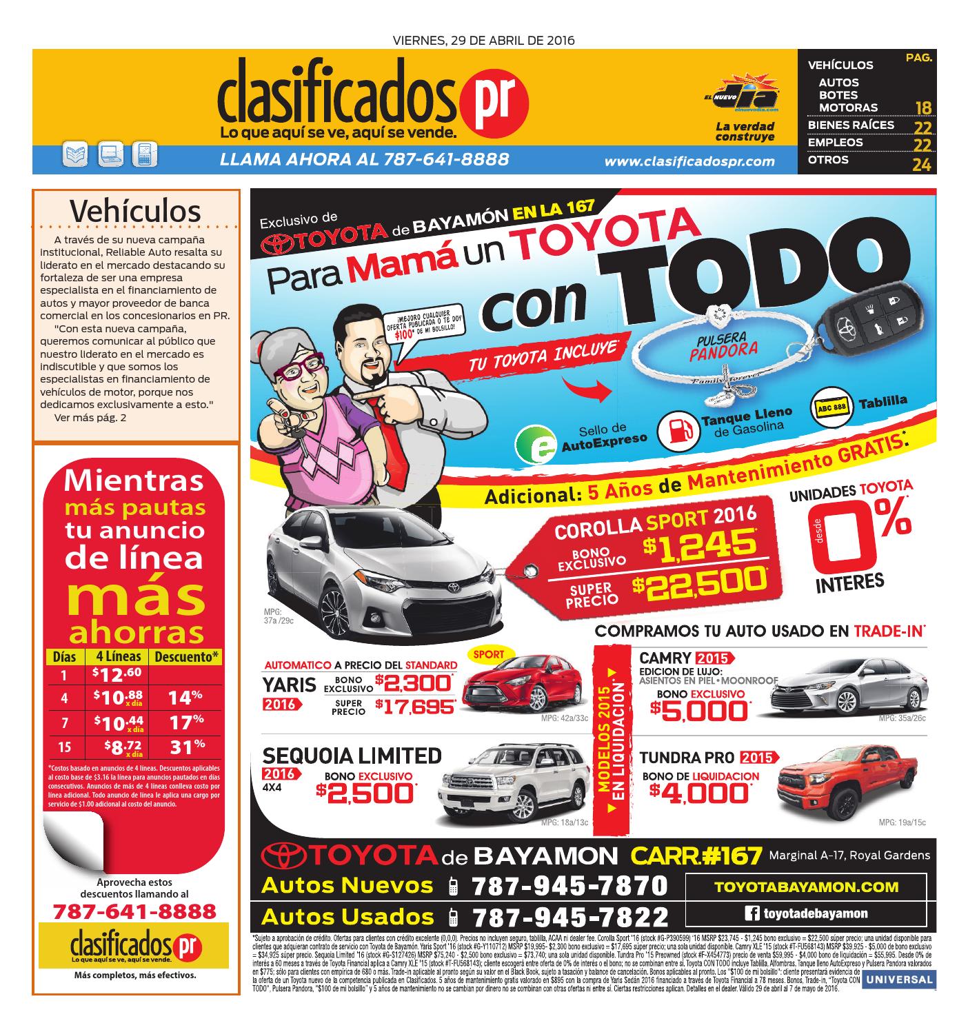 ClasificadosPR 04 29 2016 by Issuu