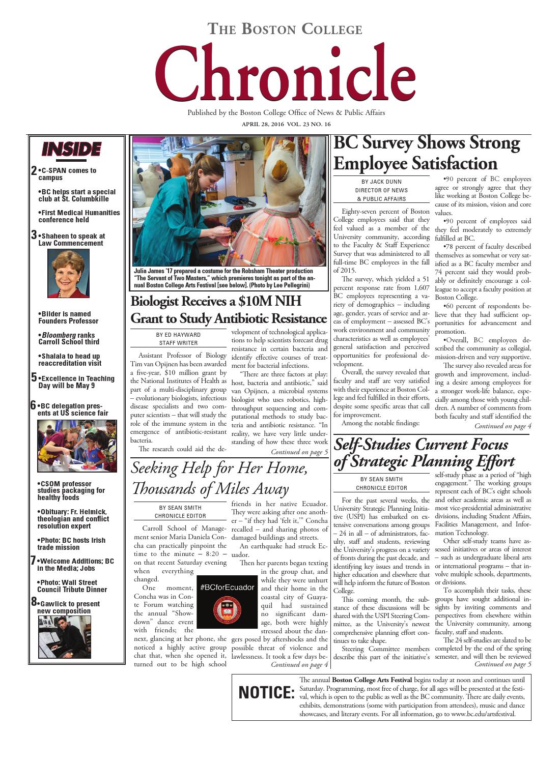 Boston College Chronicle by Boston College - Issuu