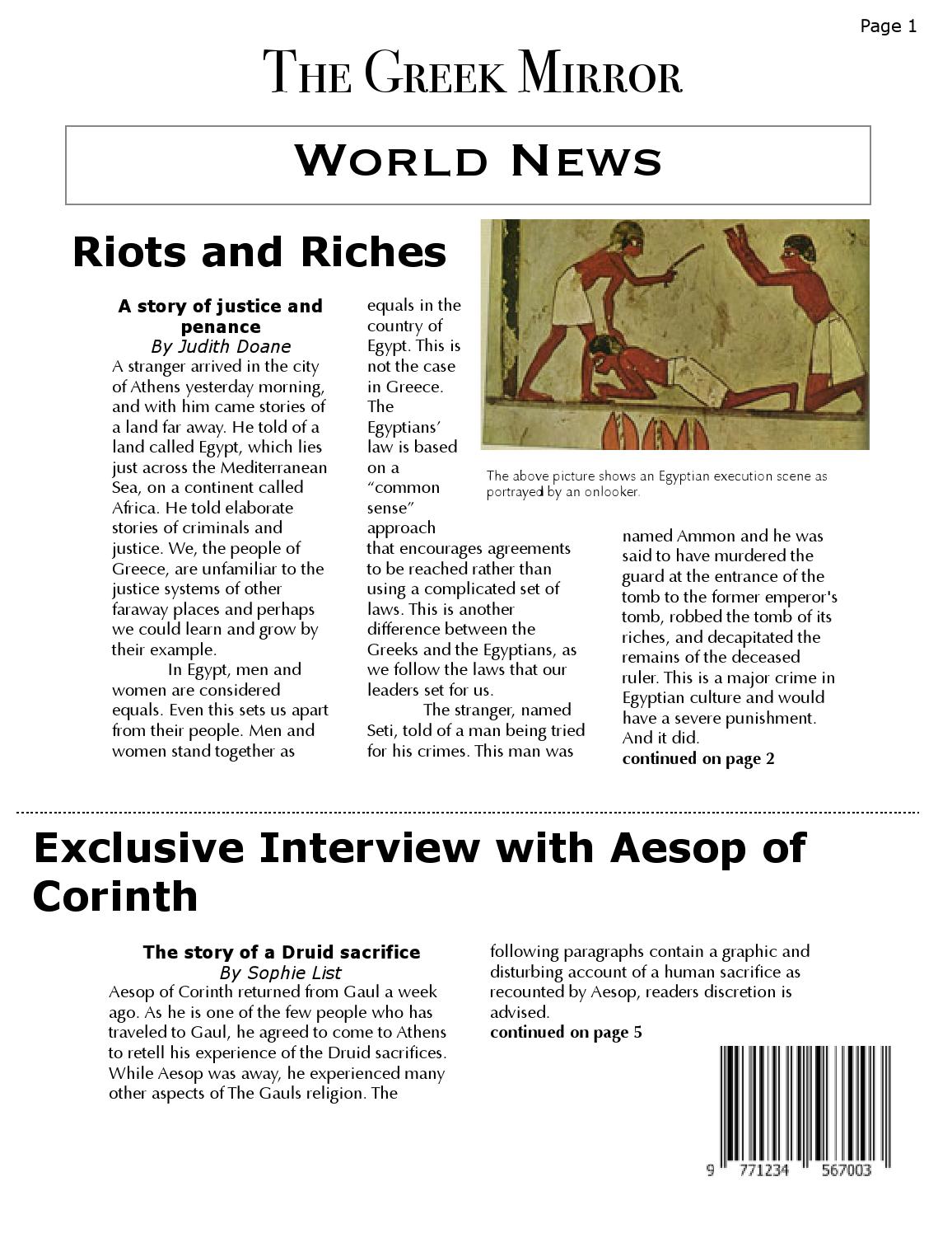 Hebron Academy Greek Newspaper (2016) by Hebron Tech Issuu