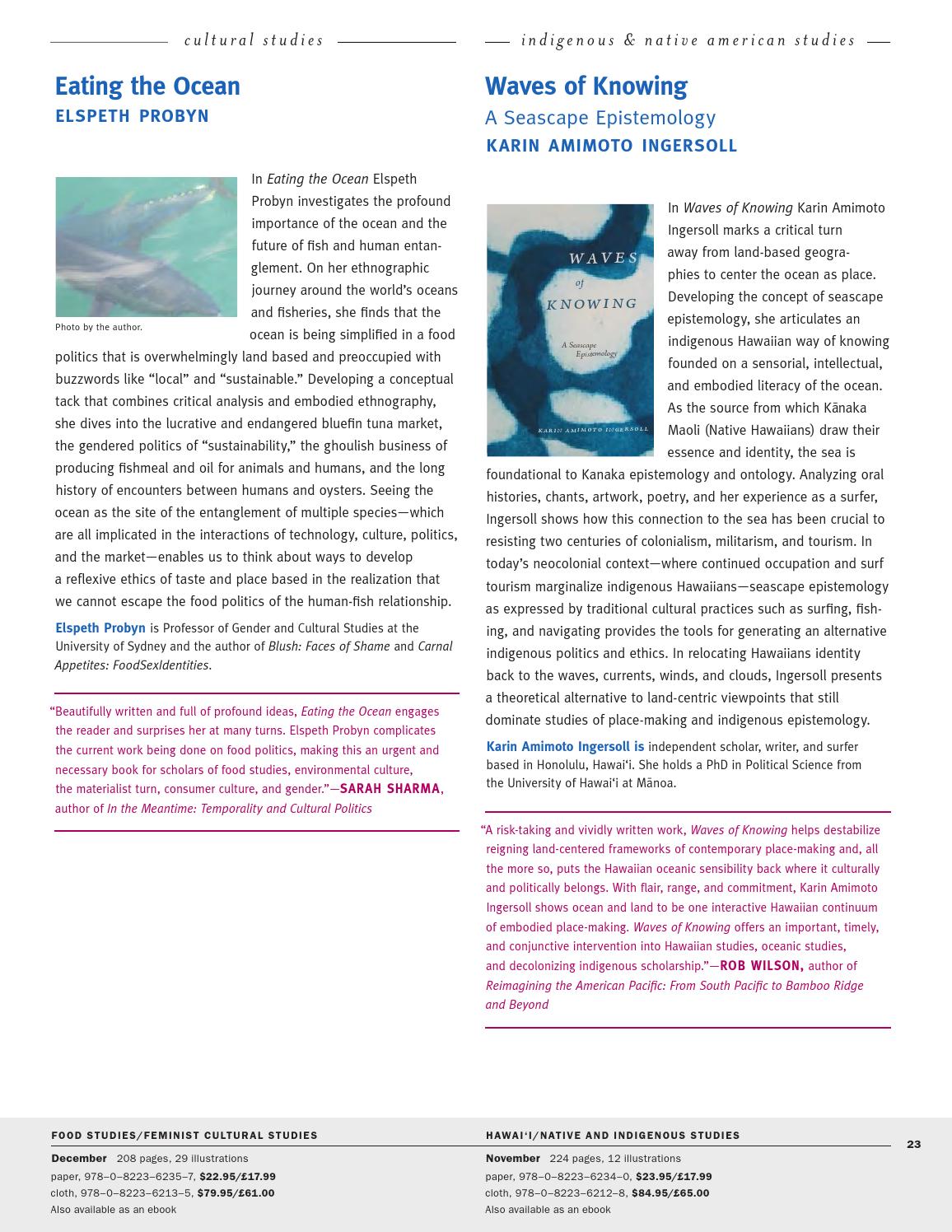 Duke University Press Fall & Winter 2016 Catalog by Duke University